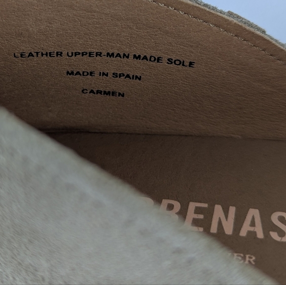 Verbenas Espadrilles Carmen Suede Leather Closed Toe Stone EU40 US 9 NWOB - Picture 14 of 16